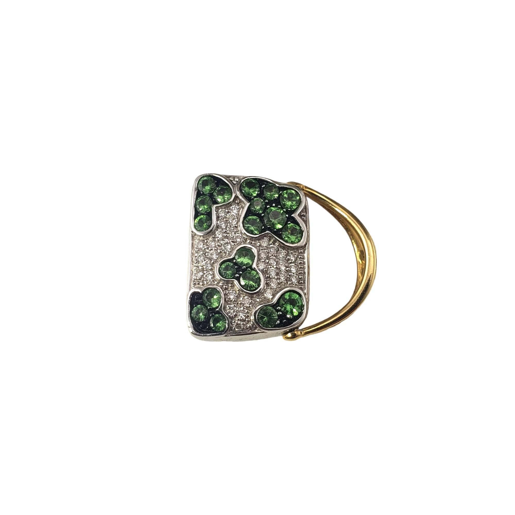 Mirabelle 18K zweifarbige Gold- und Diamanthandtasche Charm Box/Schachtel mit Anhänger  #16847 (Rundschliff)