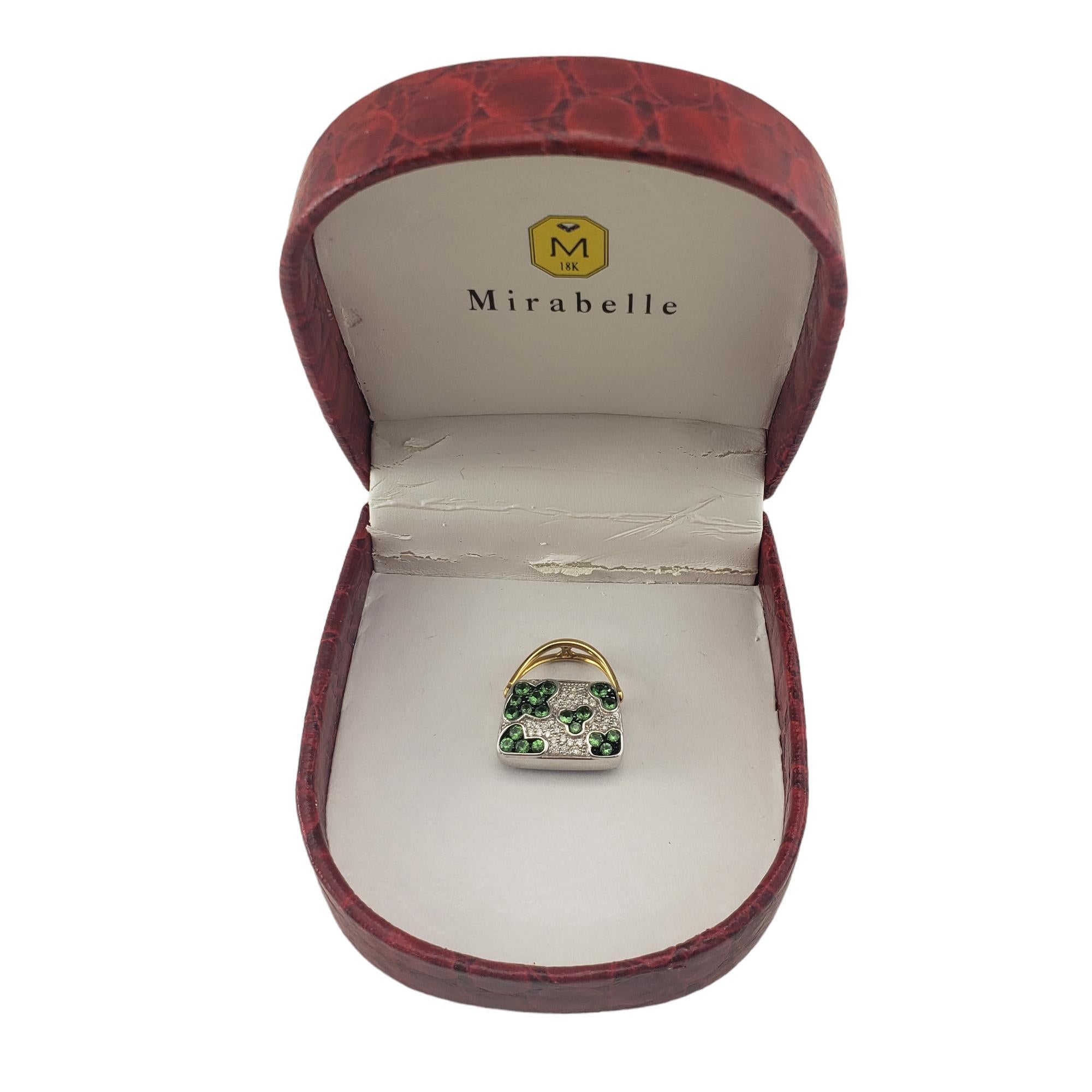 Mirabelle 18K zweifarbige Gold- und Diamanthandtasche Charm Box/Schachtel mit Anhänger  #16847 3