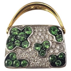 Mirabelle 18K Two Tone Gold and Diamond Handbag Charm Box/Cert  #16847