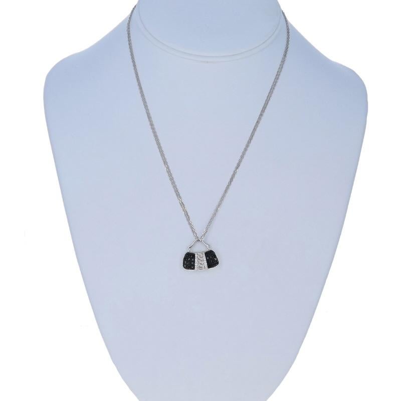 Taille ronde Mirabelle Collier pendentif sac à main diamant 17 3/4