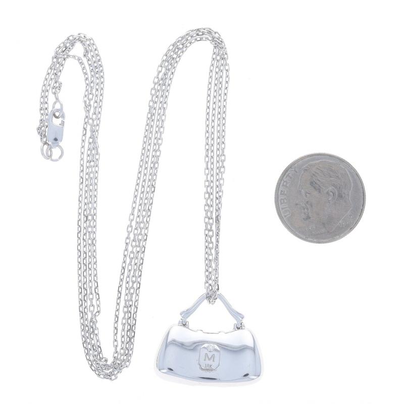 Mirabelle Collier pendentif sac à main diamant 17 3/4