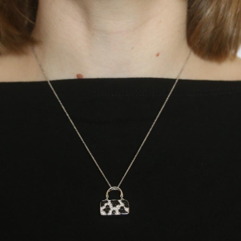 Mirabelle Collana da borsetta con stampa animale e diamante zaffiro 18