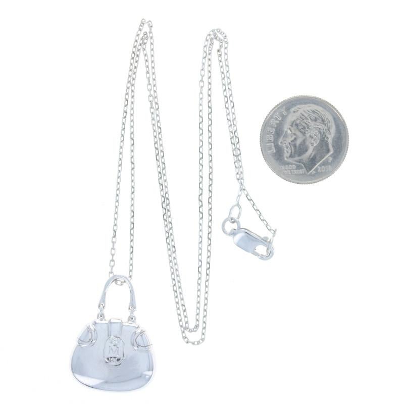 Women's Mirabelle Sapphire Diamond Buckle Purse Necklace 18