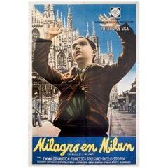 Vintage 'Miracle in Milan' 1951 Argentine Film Poster
