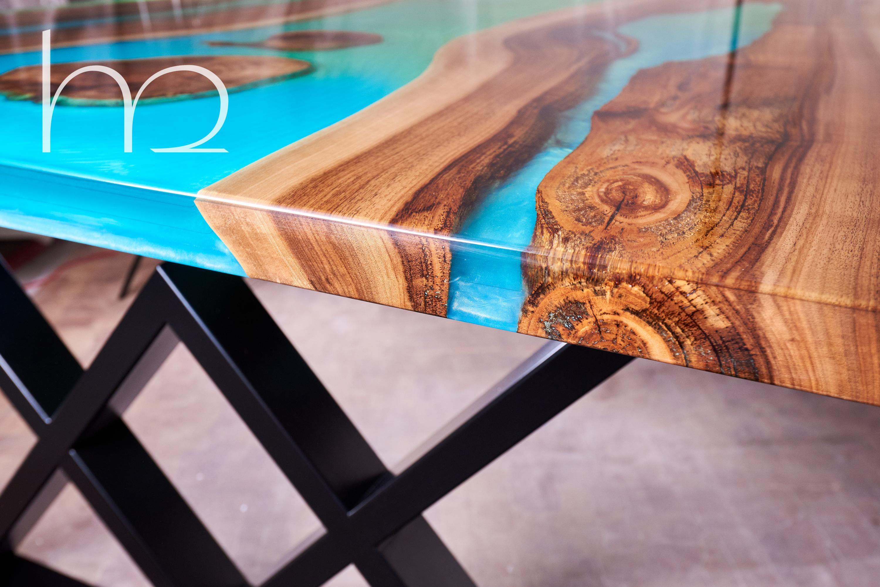 The Miracle Places Ancient Cracked Walnut Roots Marine Theme Modern Dining Table For Sale 1
