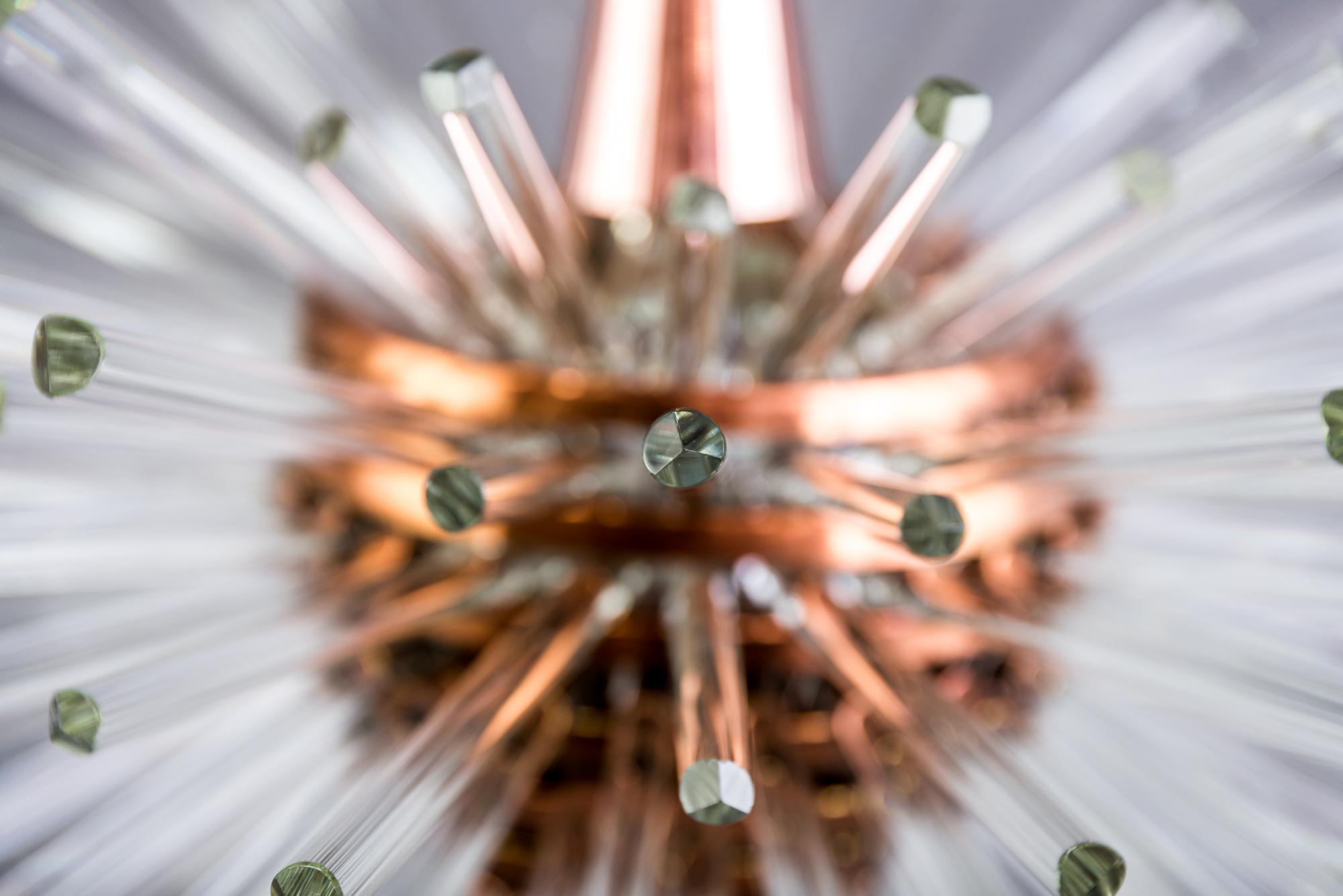 Plated Miracle Sputnik Chandelier Vienna 1960s by Bakalowits