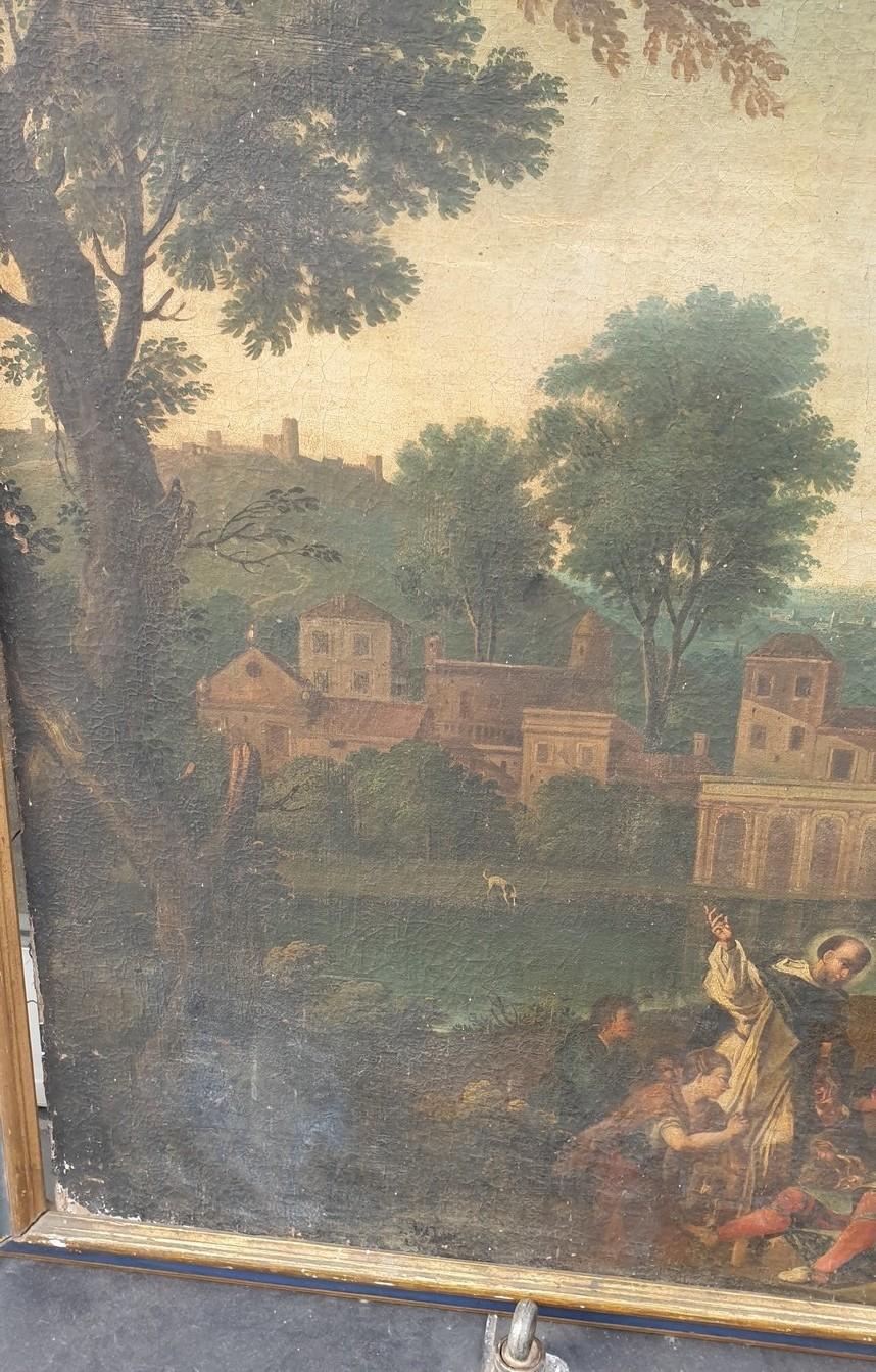 Italiano I miracoli di Vincent Ferrer, scuola del XVIII secolo in vendita