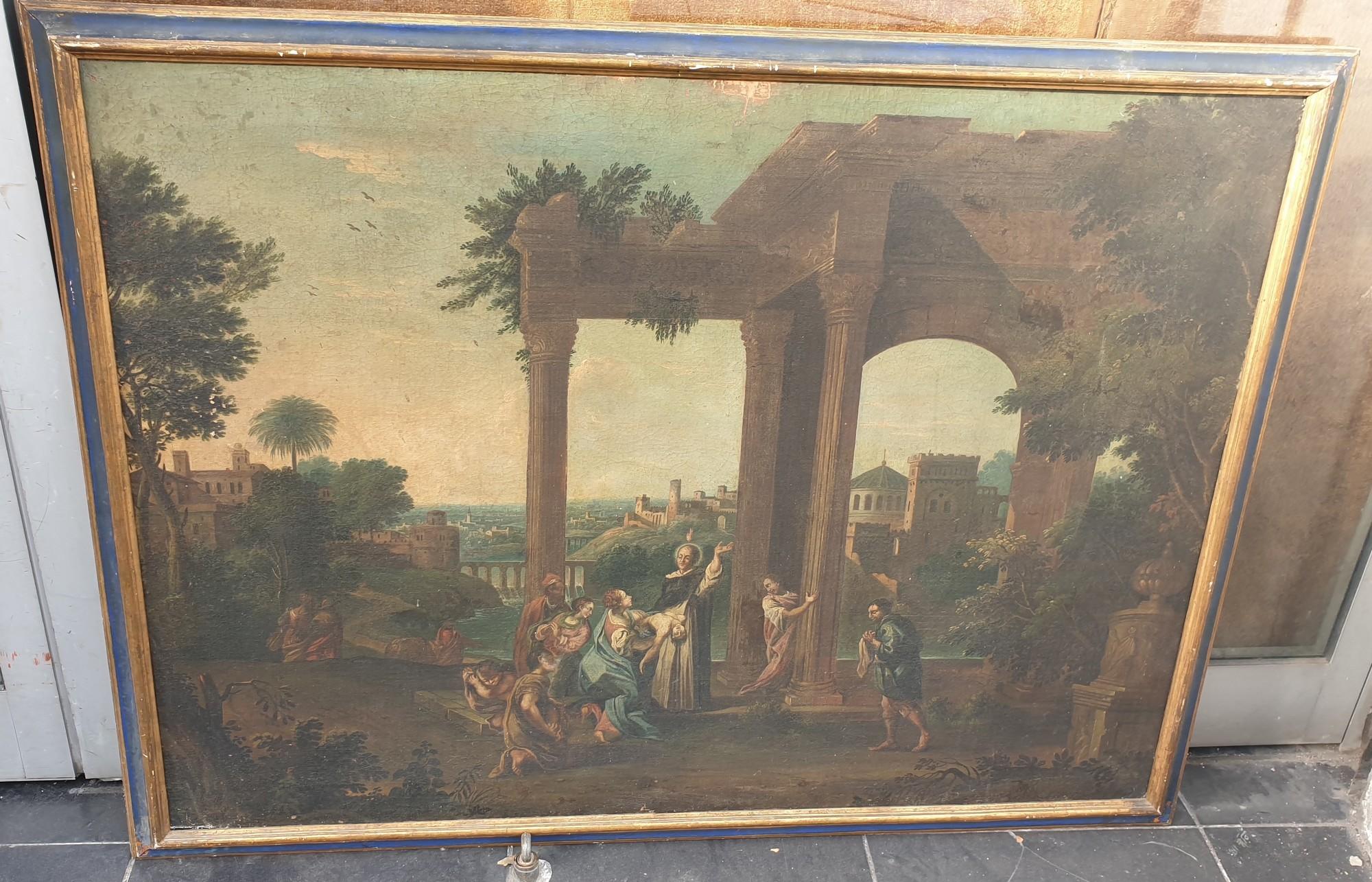 Fino al XVIII secolo I miracoli di Vincent Ferrer, scuola del XVIII secolo in vendita