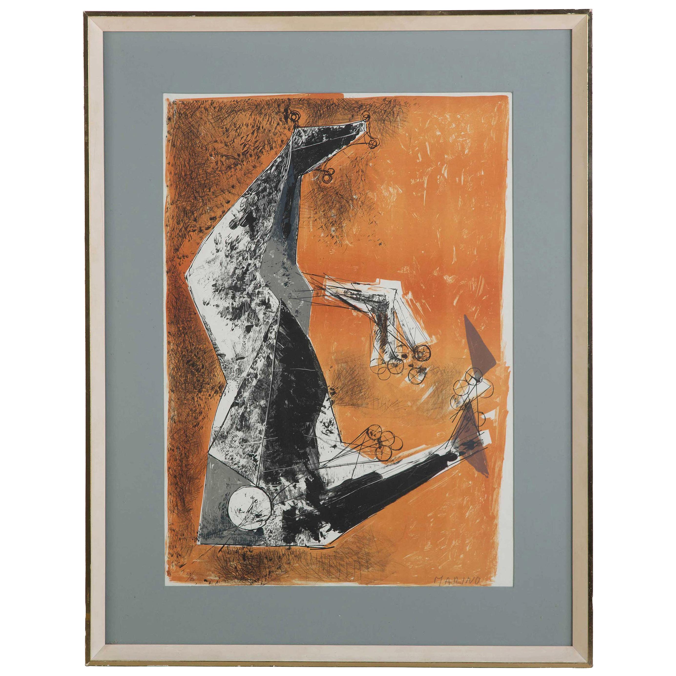"Miracolo" by Marino Marini Lithograph in Colours