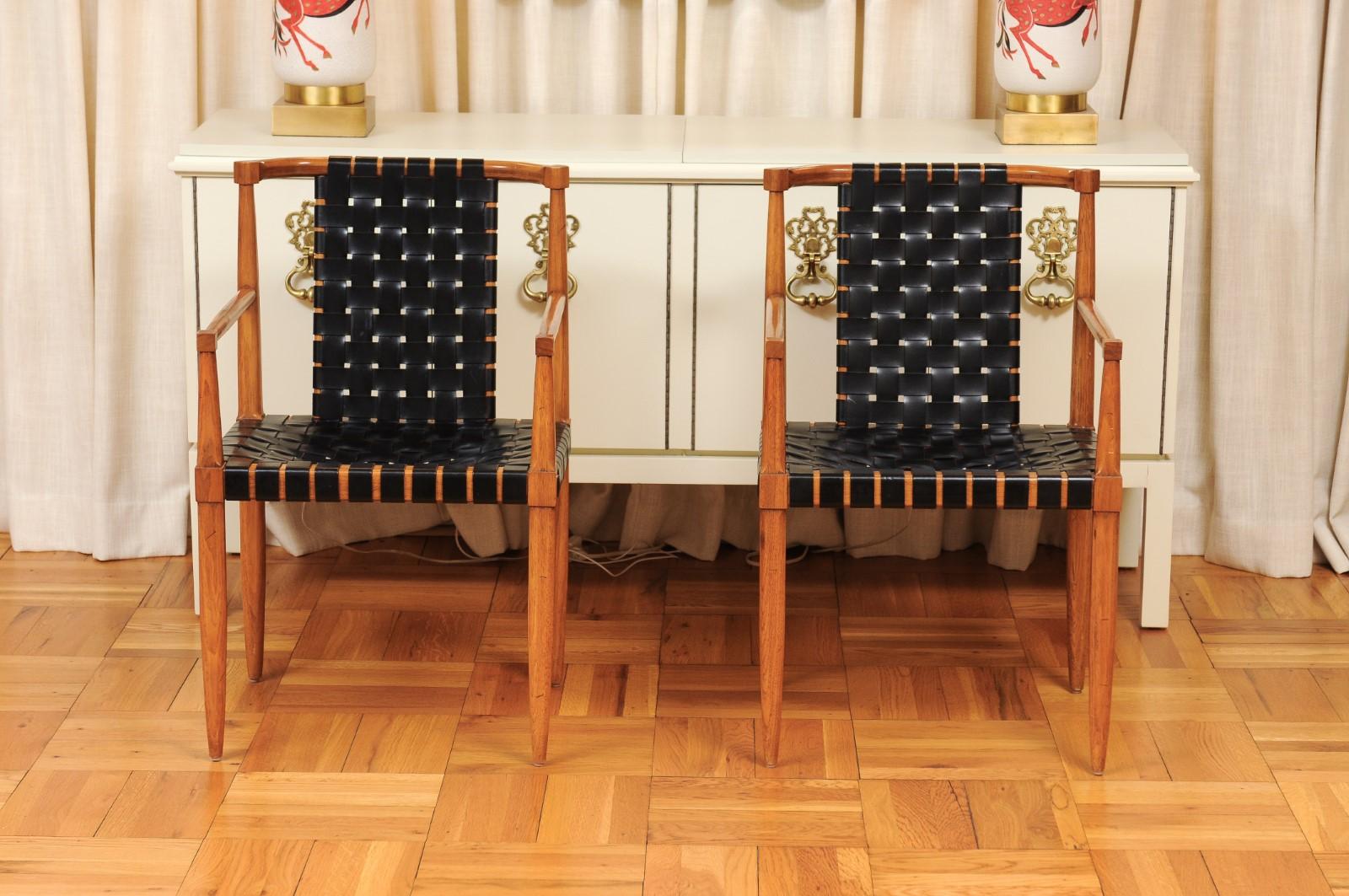 Miraculous ALL ARM Set of 12 Walnut Danish Style Chairs by Tomlinson, c 1958 en vente 7
