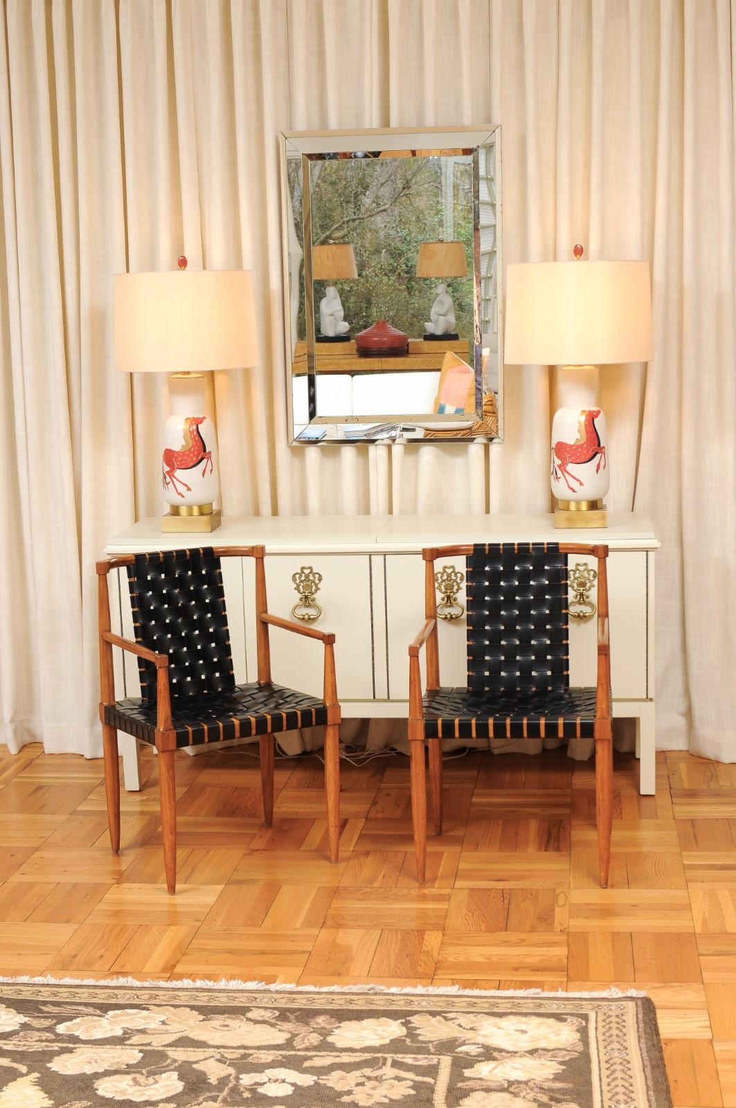 Mid-Century moderno Miracoloso set di 8 sedie in stile danese in noce di Tomlinson, 1958 ca. in vendita