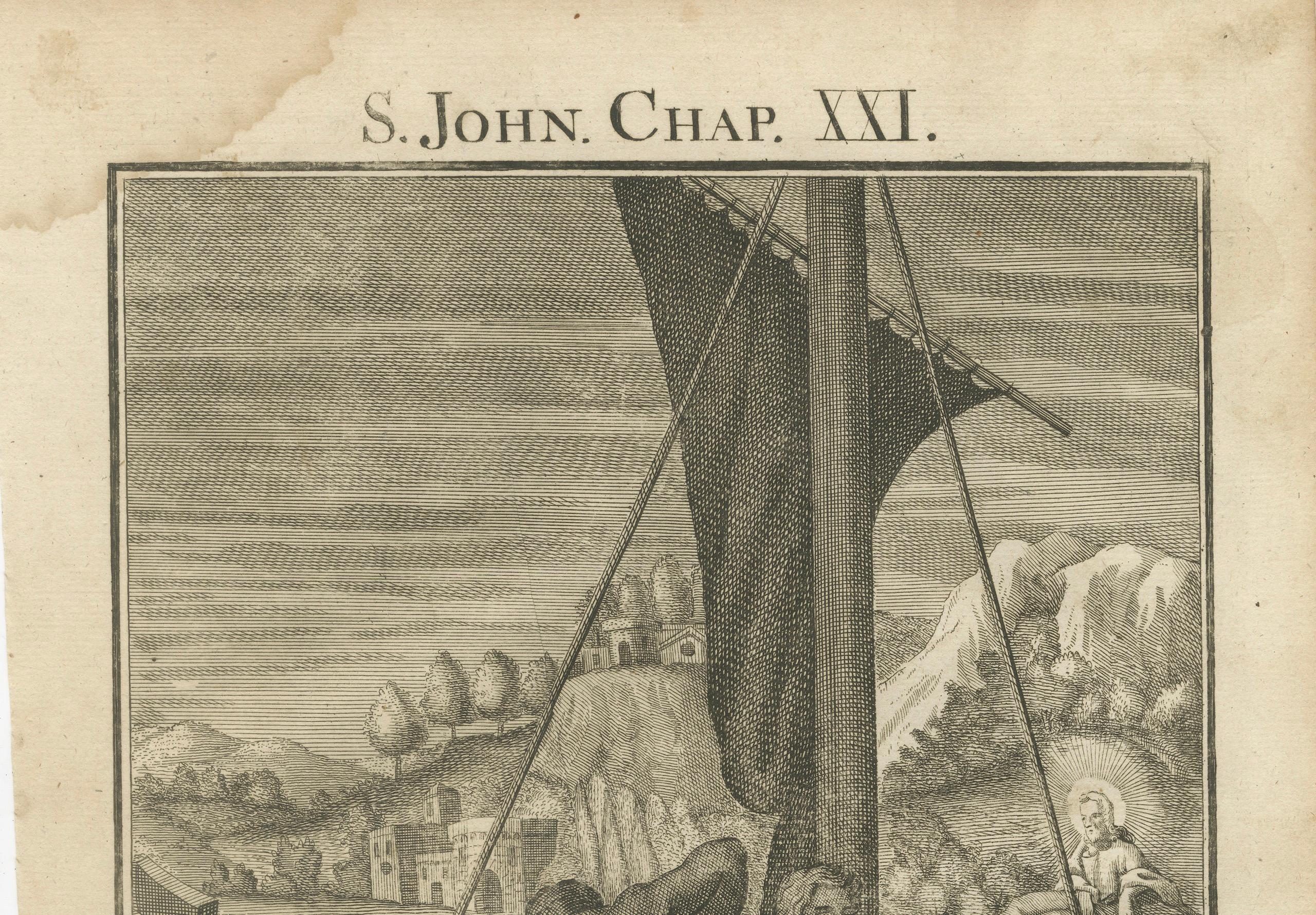 Anglais Tirage miraculeux - I Johns Gravure ancienne, vers 1735 en vente