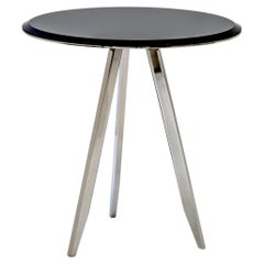 Tavolino Mirage 50 con cornice cromata argento e specchio fumé di Casa Casati