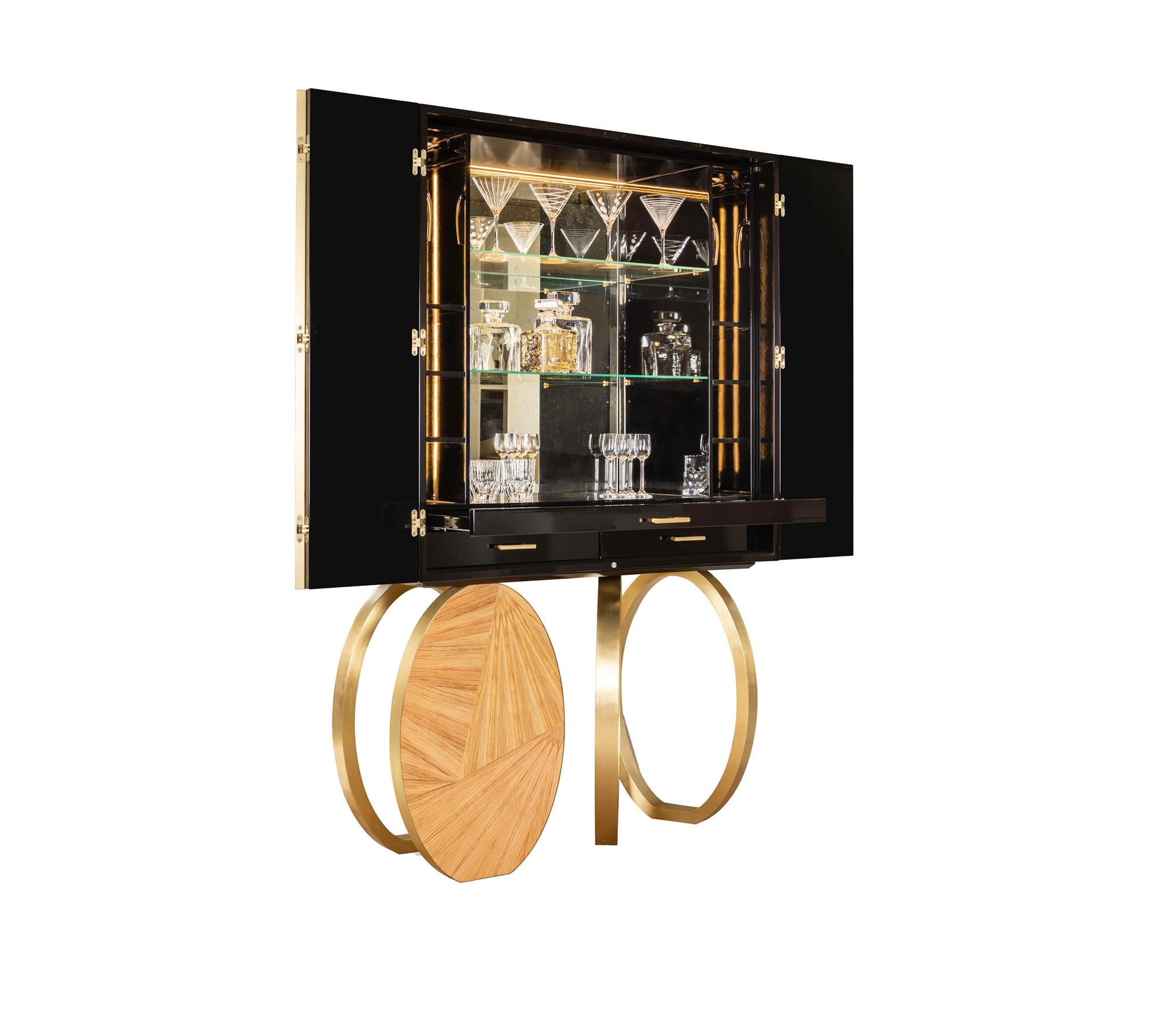 Veneer Mirage Bar Cabinet by Memoir Essence For Sale