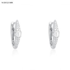 Pendientes de oro amarillo Mirage Diamond 14K (o 18k bajo pedido) Charm Huggies