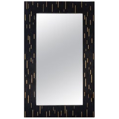 Mirage Horn Marquetry Mirror Frame with Brass Inlay