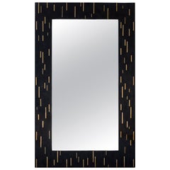 Mirage Horn Tessellated Mirror Frame with Brass Inlay
