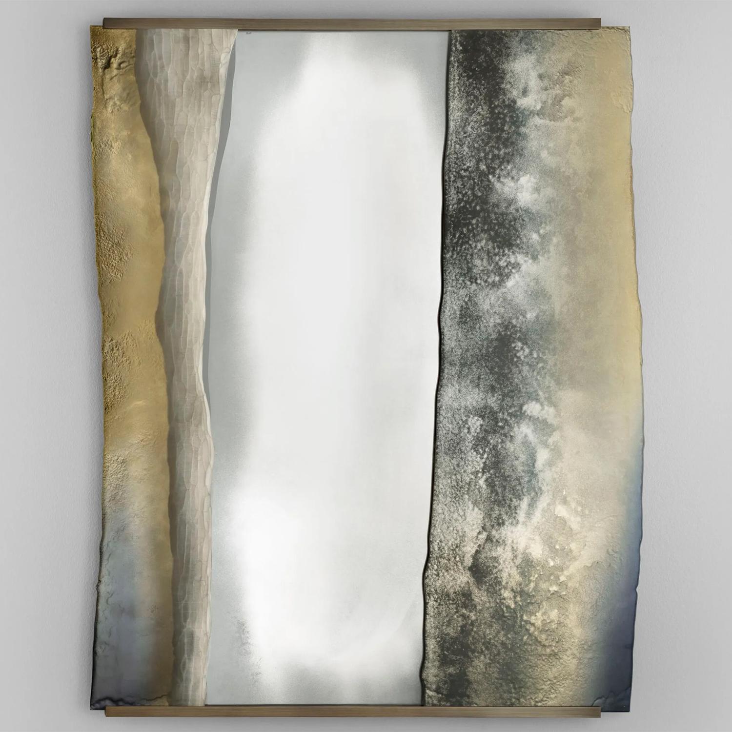 italien Mirage I Miroir en verre en vente