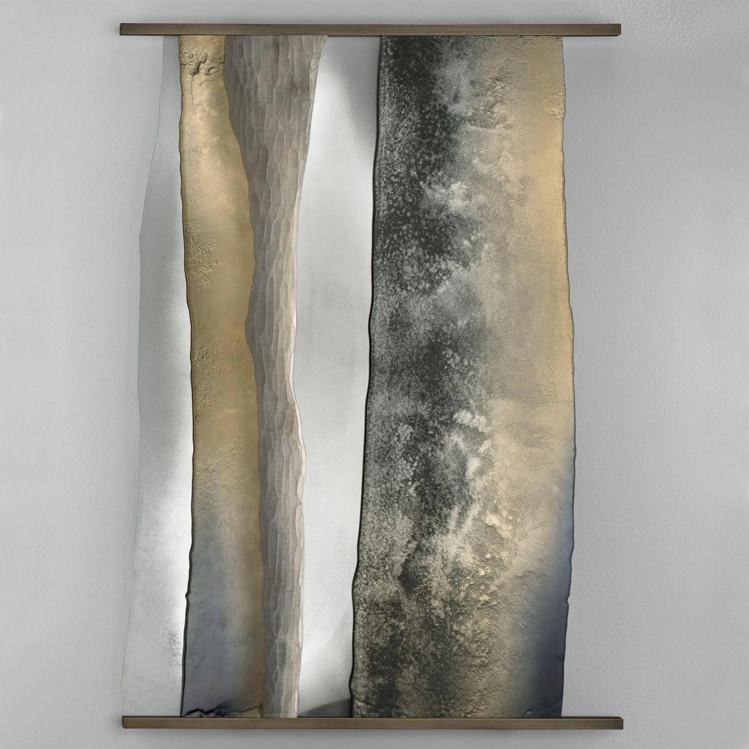Brossé Mirage I Miroir en verre en vente