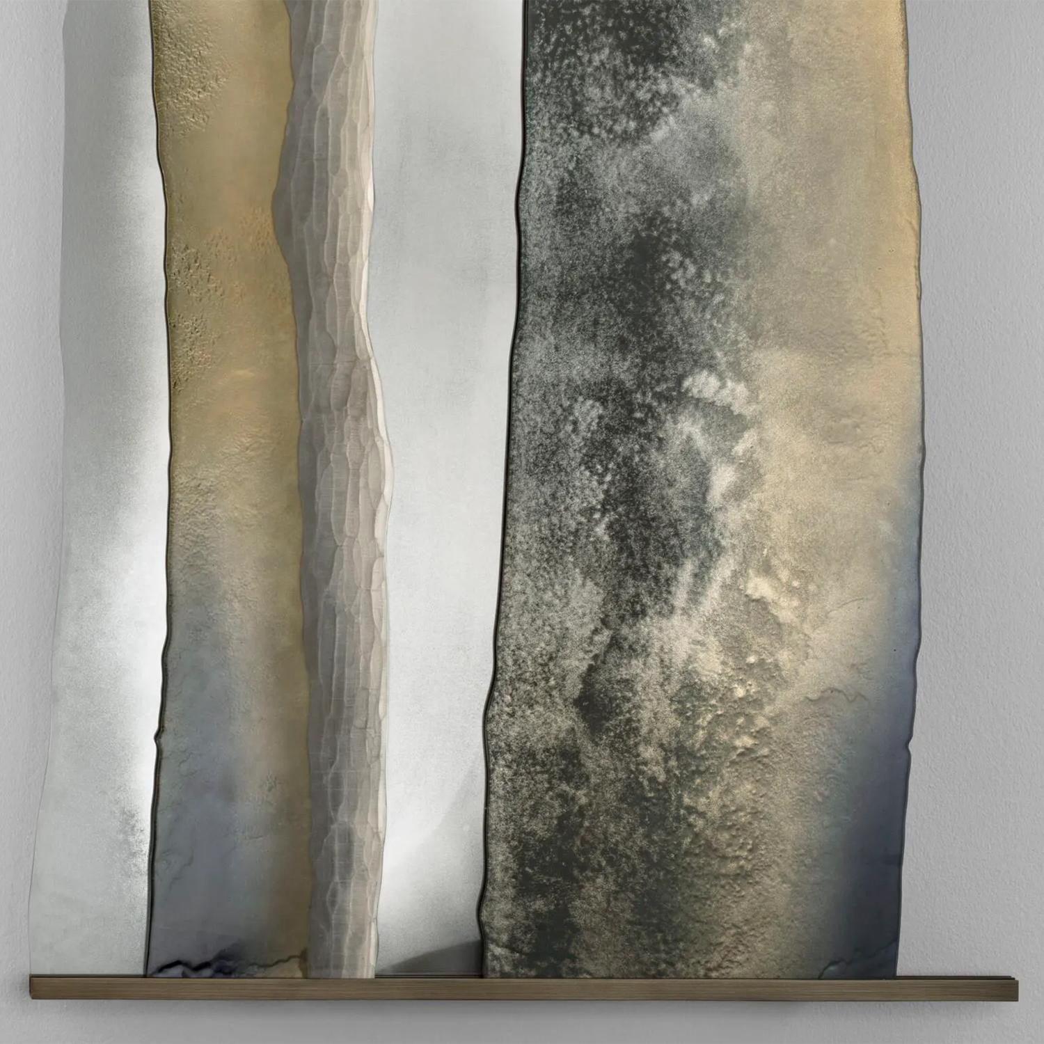 Laiton Mirage I Miroir en verre en vente