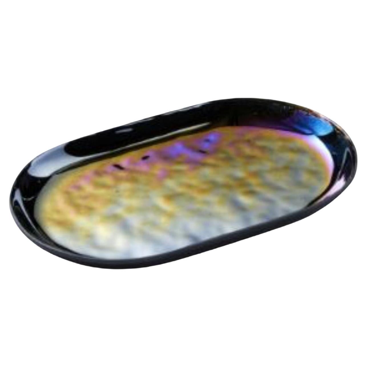 Mirage Iris Oval Tray by Radar For Sale