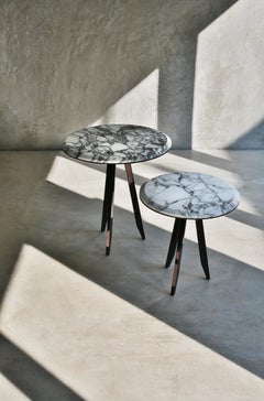Mirage, Side Table in Marble or Onyx  d.50