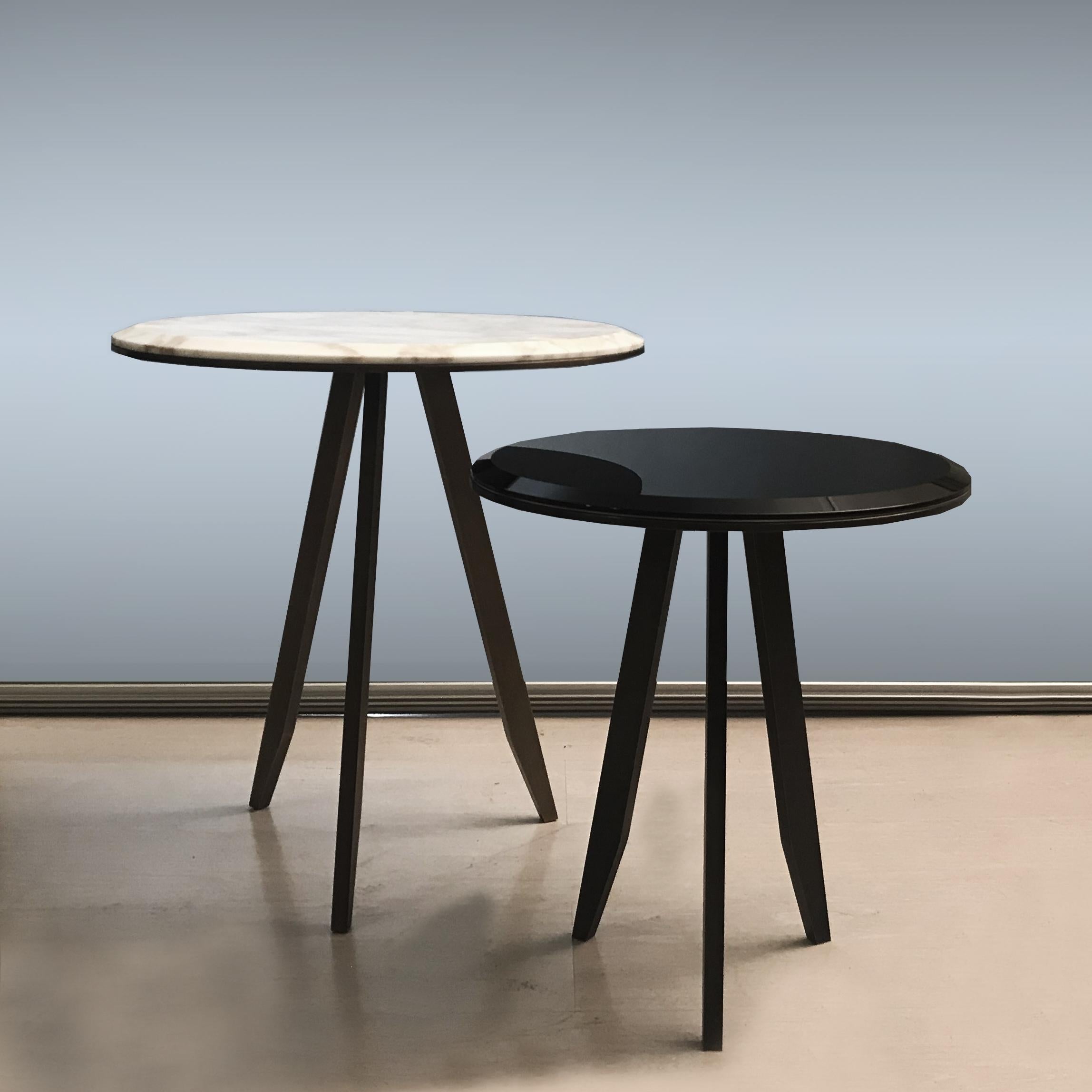 Mirage, a couple of Side Tables in Marble or Onyx In New Condition For Sale In Milan, MI