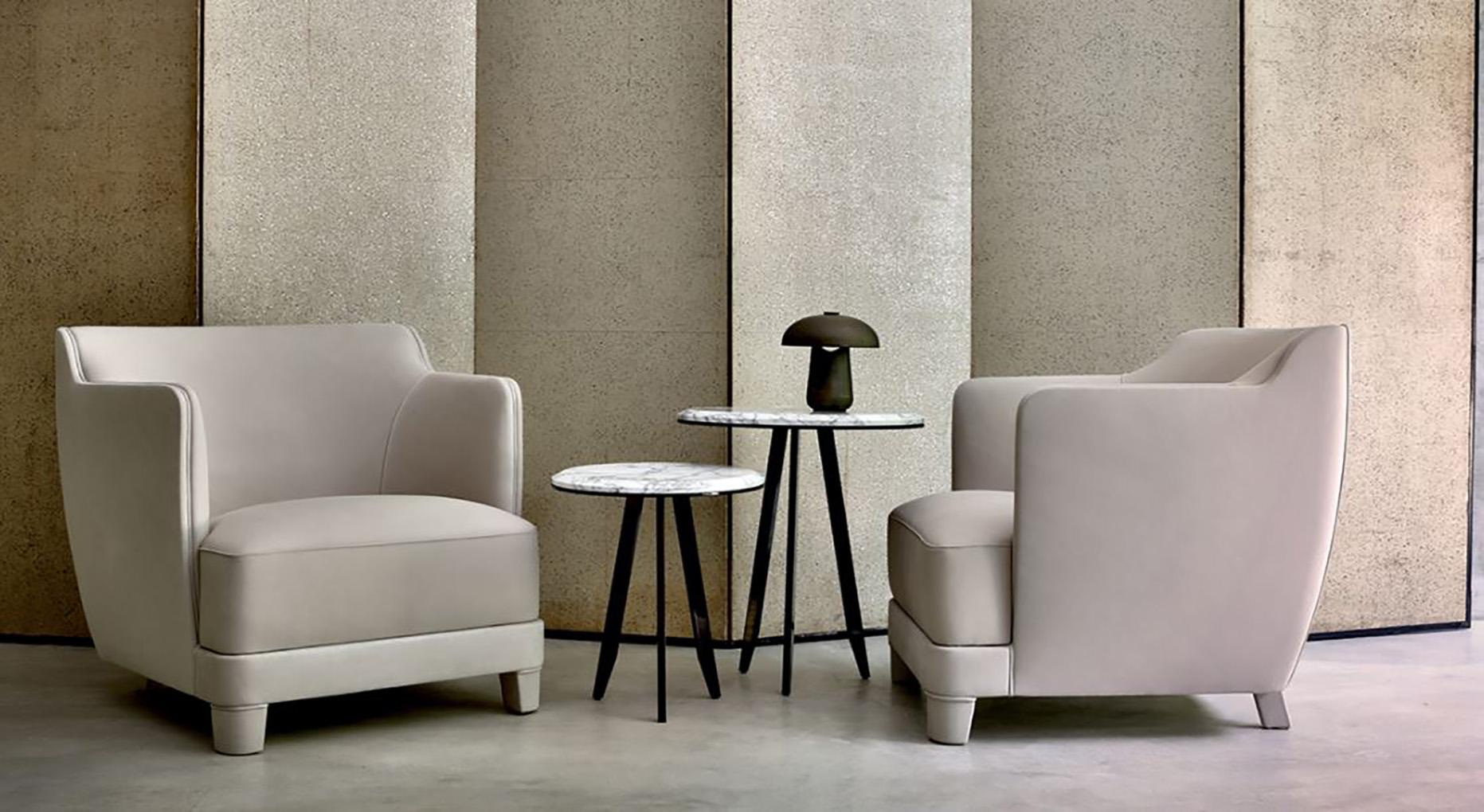 Contemporary Mirage, a couple of Side Tables in Marble or Onyx For Sale