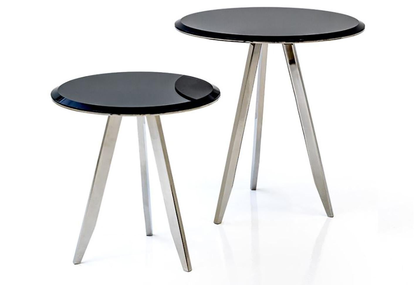 Mirage, a couple of Side Tables in Marble or Onyx For Sale 1