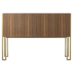 Mirage Vintage Sideboard with Brass Legs in Opaque Canaletto Walnut