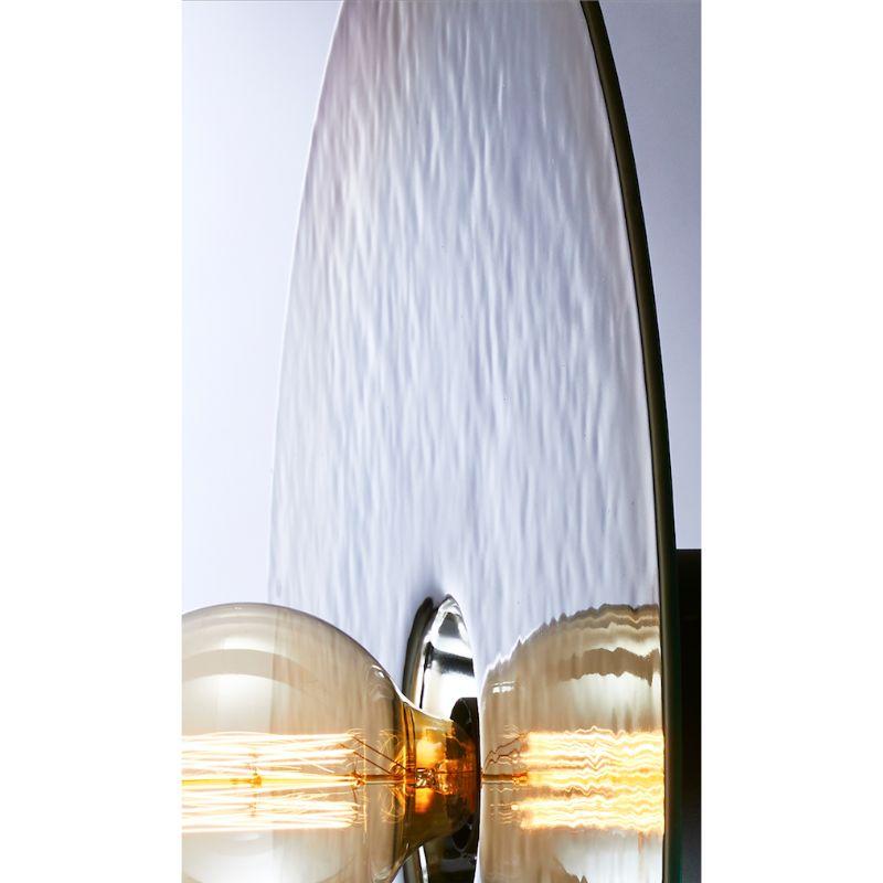 French Mirage Wall Light, Silver & Large by RADAR For Sale