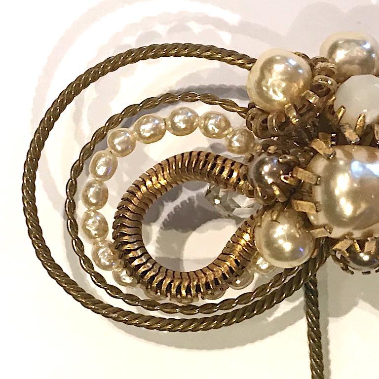 Miram Haskell 1950s Large Asymmetric Bow Pin 7
