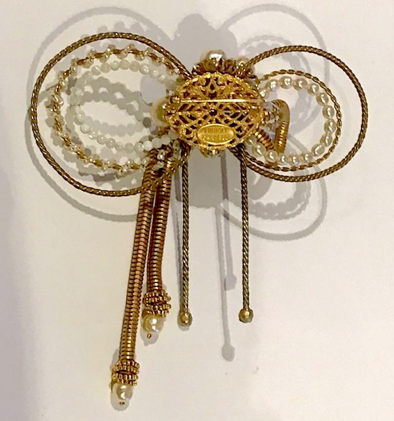 Miram Haskell 1950s Large Asymmetric Bow Pin 2