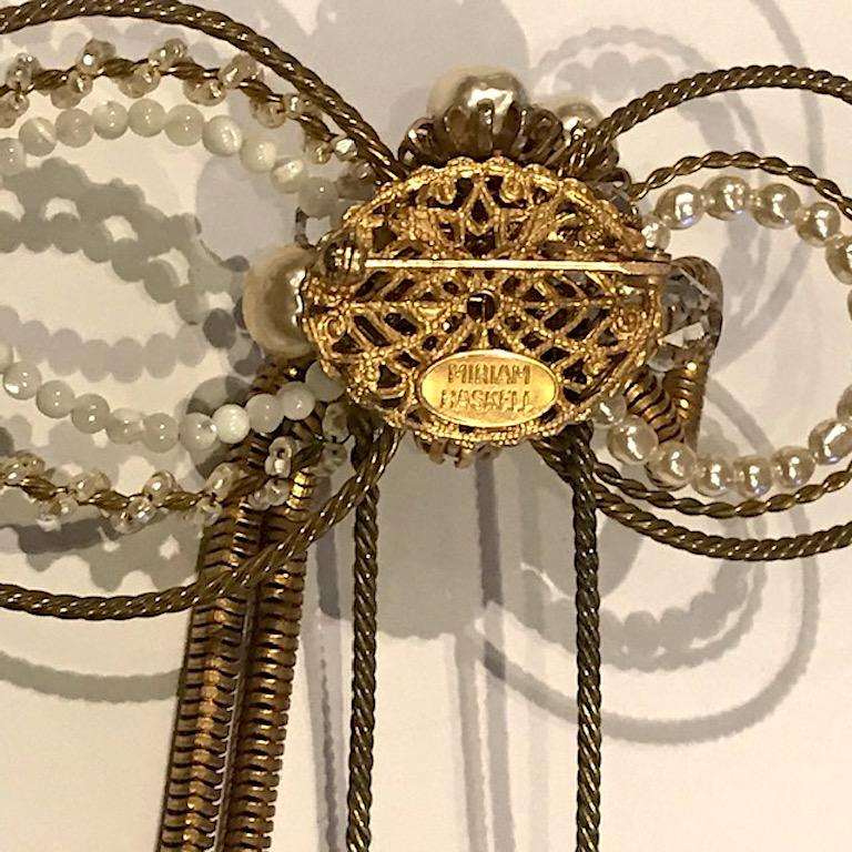 Miram Haskell 1950s Large Asymmetric Bow Pin 3