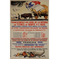 1925 original poster by Miramar - Transformez vos bons de la défense