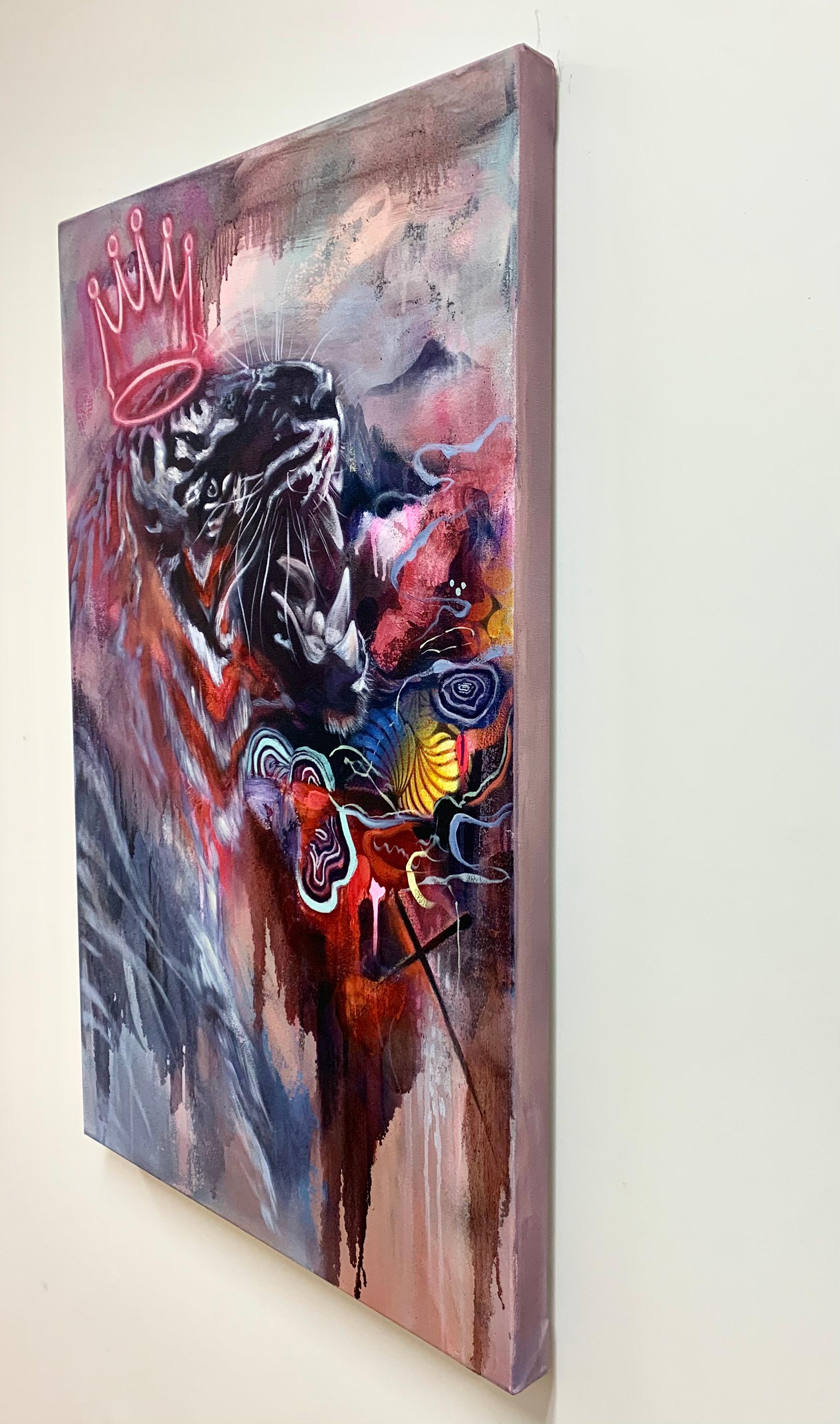 His Majesty, Originalgemälde (Pop-Art), Mixed Media Art, von Miranda Gamel