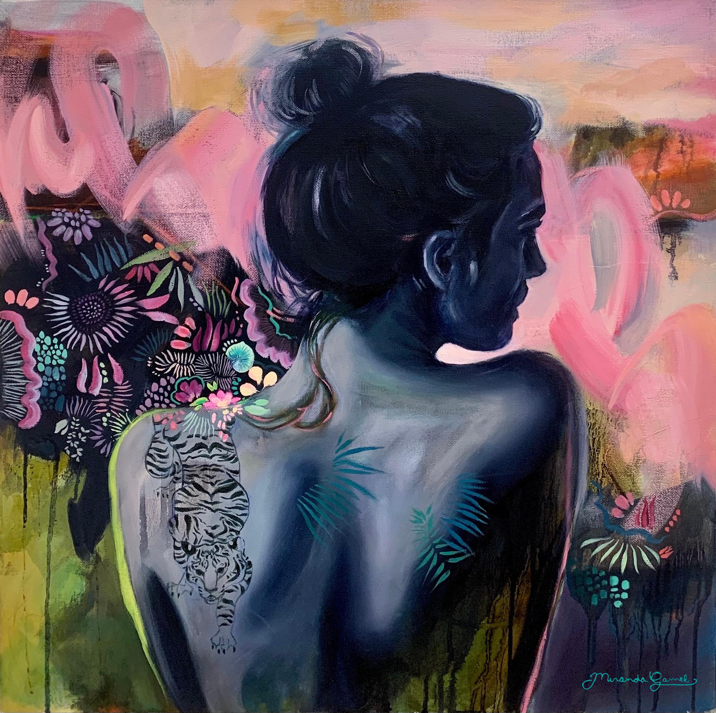 Miranda Gamel Figurative Painting - Transformation Knows No Bounds, Oil Painting
