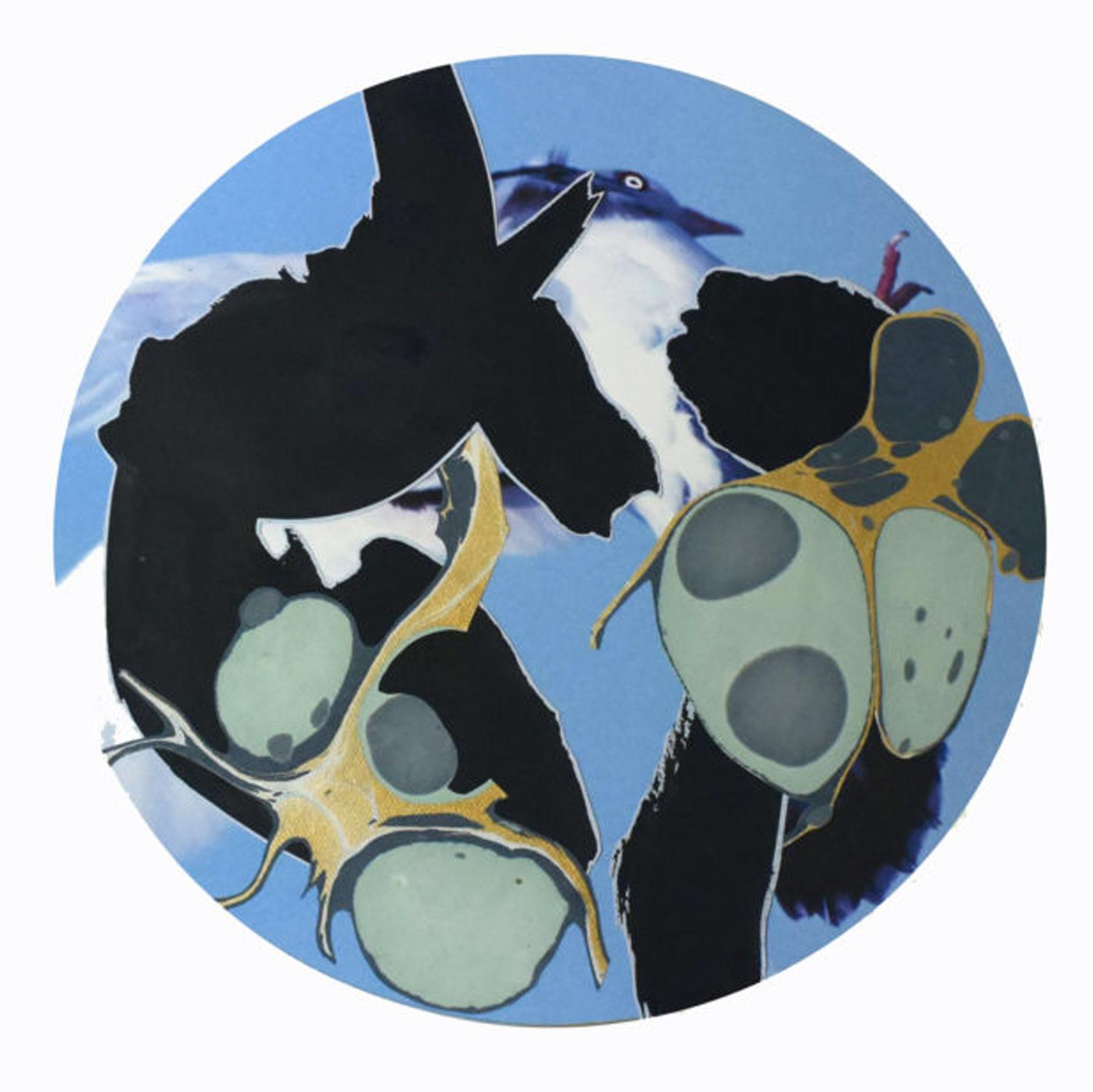 Birds are Missing B - 2 : opera d'arte astratta su carta