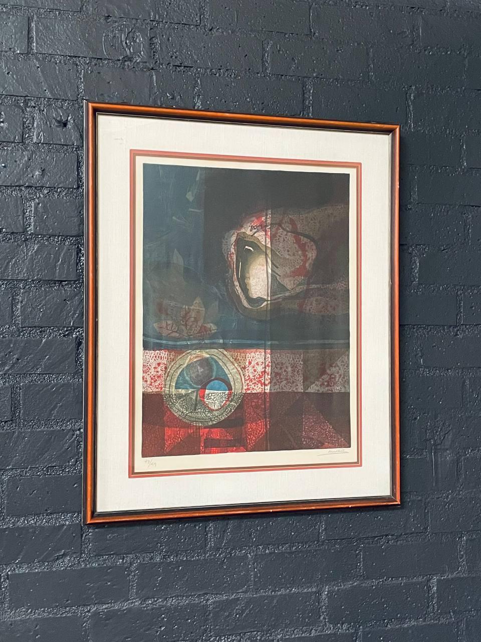 Zustand: Original Vintage By Zustand
Designer: Alvar Suñol
Hersteller: Alvar Suñol
MATERIALIEN: Original signierte Lithographie
Stil: Moderner Surrealismus 

