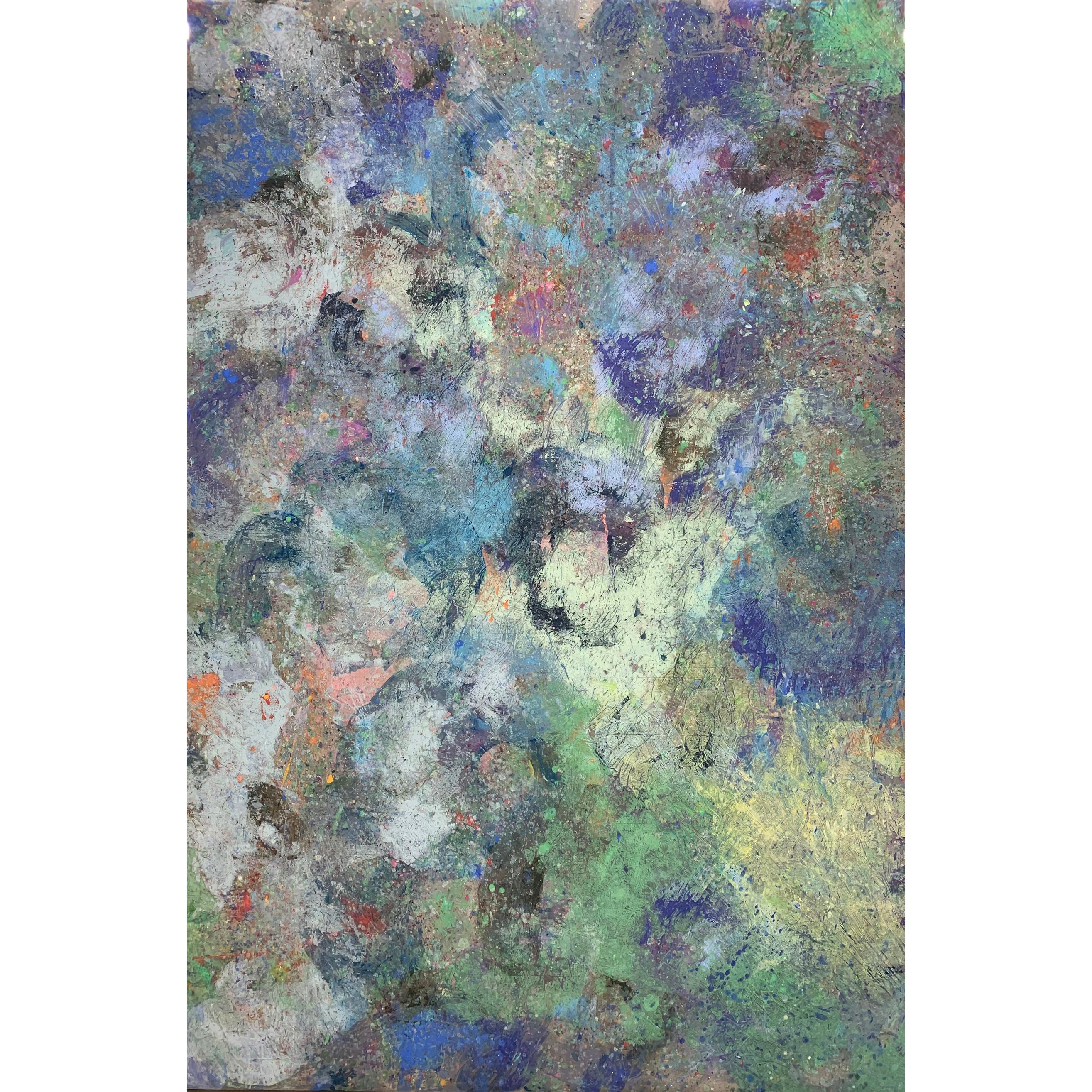 Mirang Wonne Abstract Painting - Forest Mist 7248-1