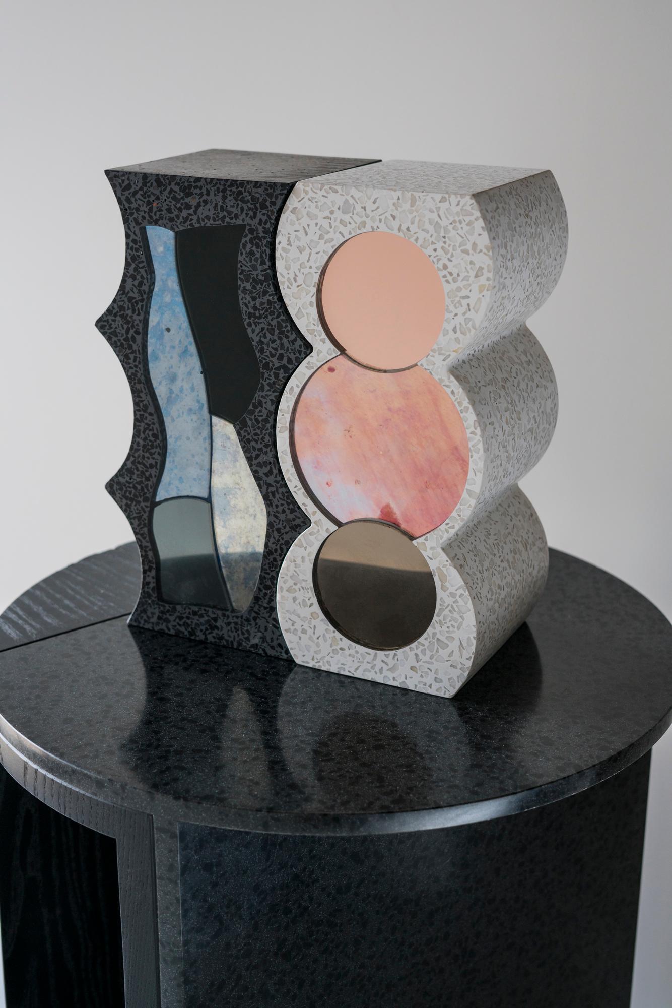 Contemporary Mirazzo Bookends by Robert Sukrachand For Sale