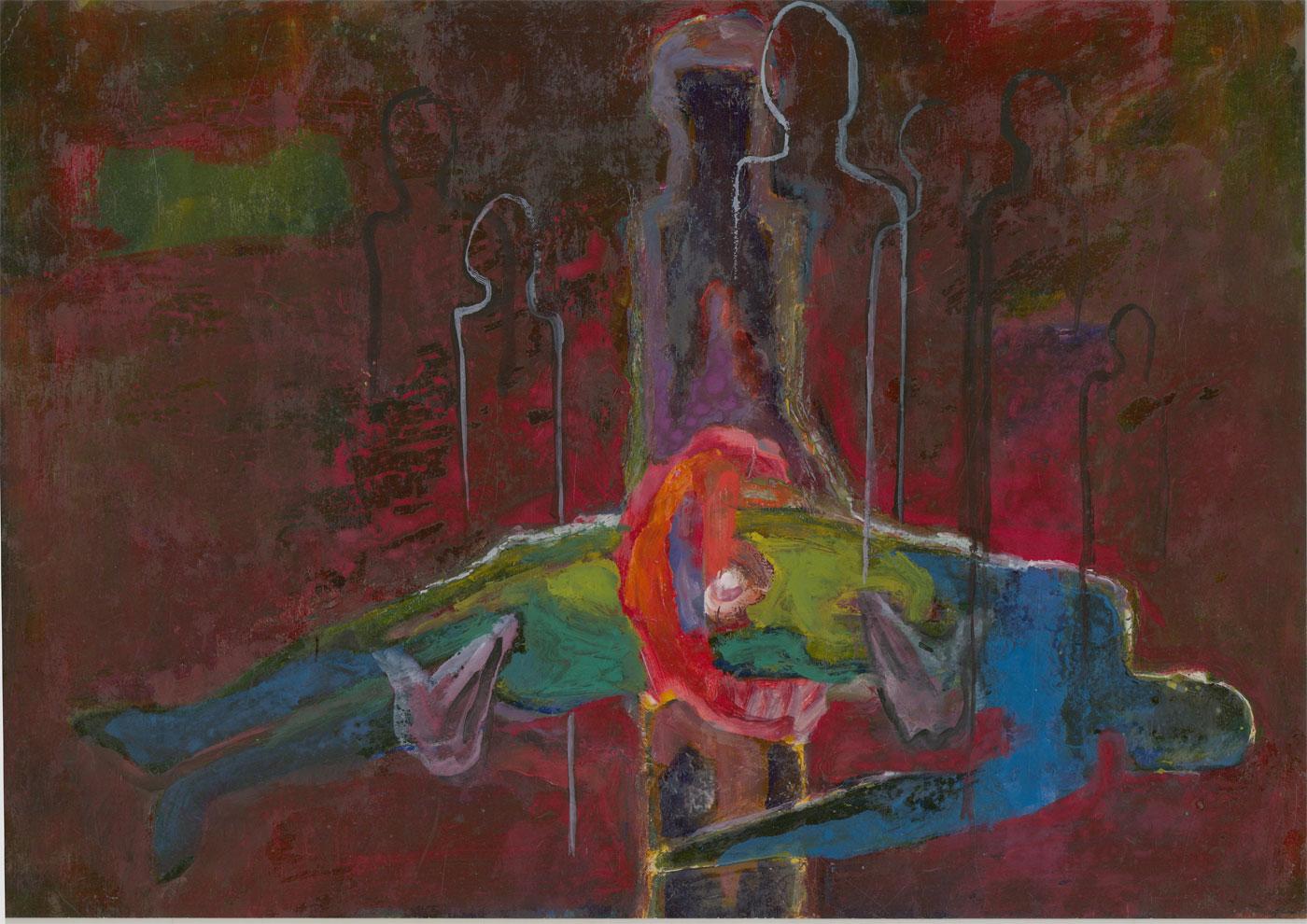 Mircea Marosin (1921-2007) - Olio del XX secolo, figure astratte 1