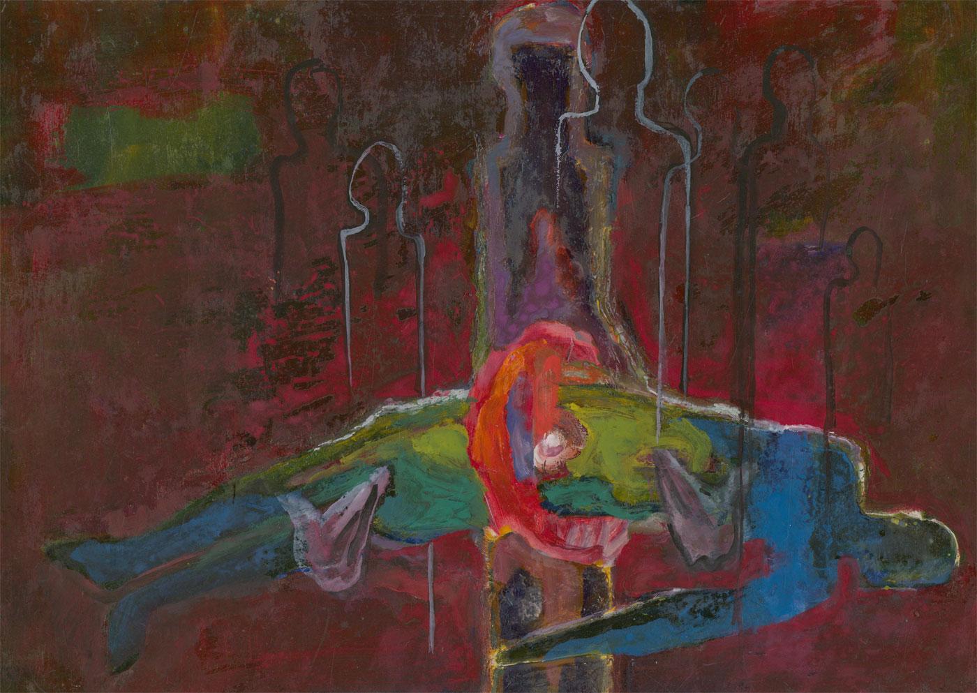 Mircea Marosin (1921-2007) - Olio del XX secolo, figure astratte 3