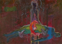 Mircea Marosin (1921-2007) – Öl, abstrakte Figuren des 20. Jahrhunderts