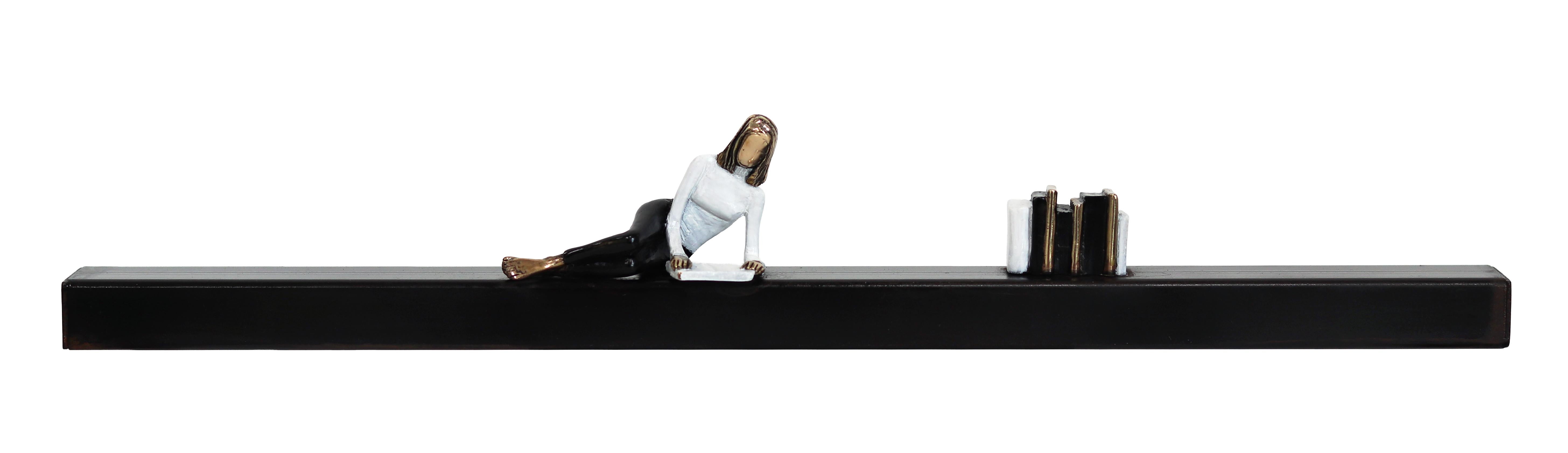 Beyond The Page 23/25 - Contemporary Figurative Bronze Iron Metal Wall Sculpture - Mixed Media Art by Mireia Serra