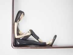 "Captivated" figurative bronze wall sculpture enjoy life free girl reading book