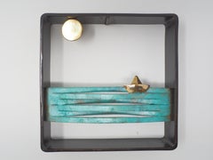 "Sanfte Reise" figurative Bronze Wandskulptur Schiff Leben Reise Frieden Freiheit