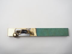 "Golden Shores" zeitgenössische figurative Messing Wandskulptur Meer Freiheit entspannen