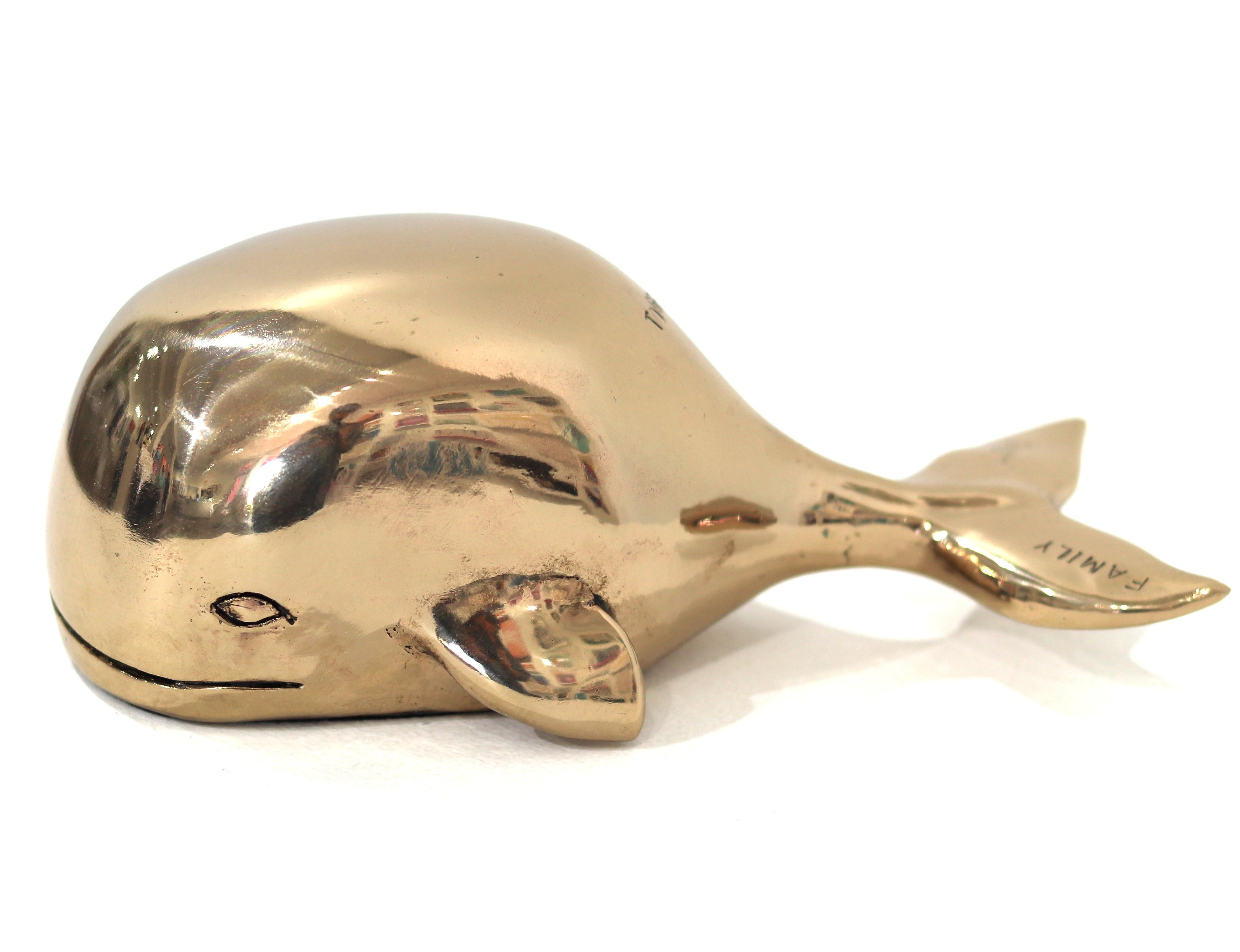 Amor (5/18) - Escultura de ballena de bronce macizo