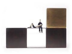 Love me tender- bronze mural contemporary small figurative sculpture